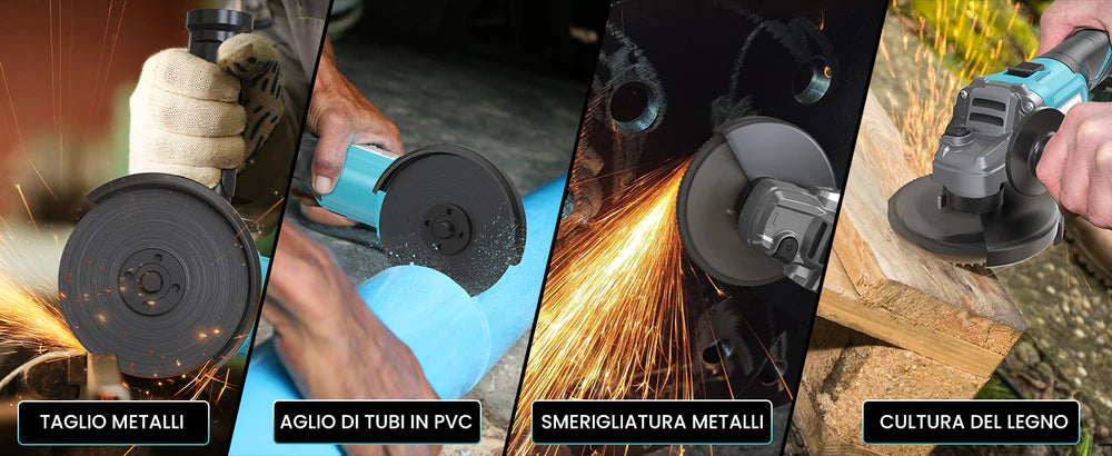 Smerigliatrice a Batteria con kit omaggio