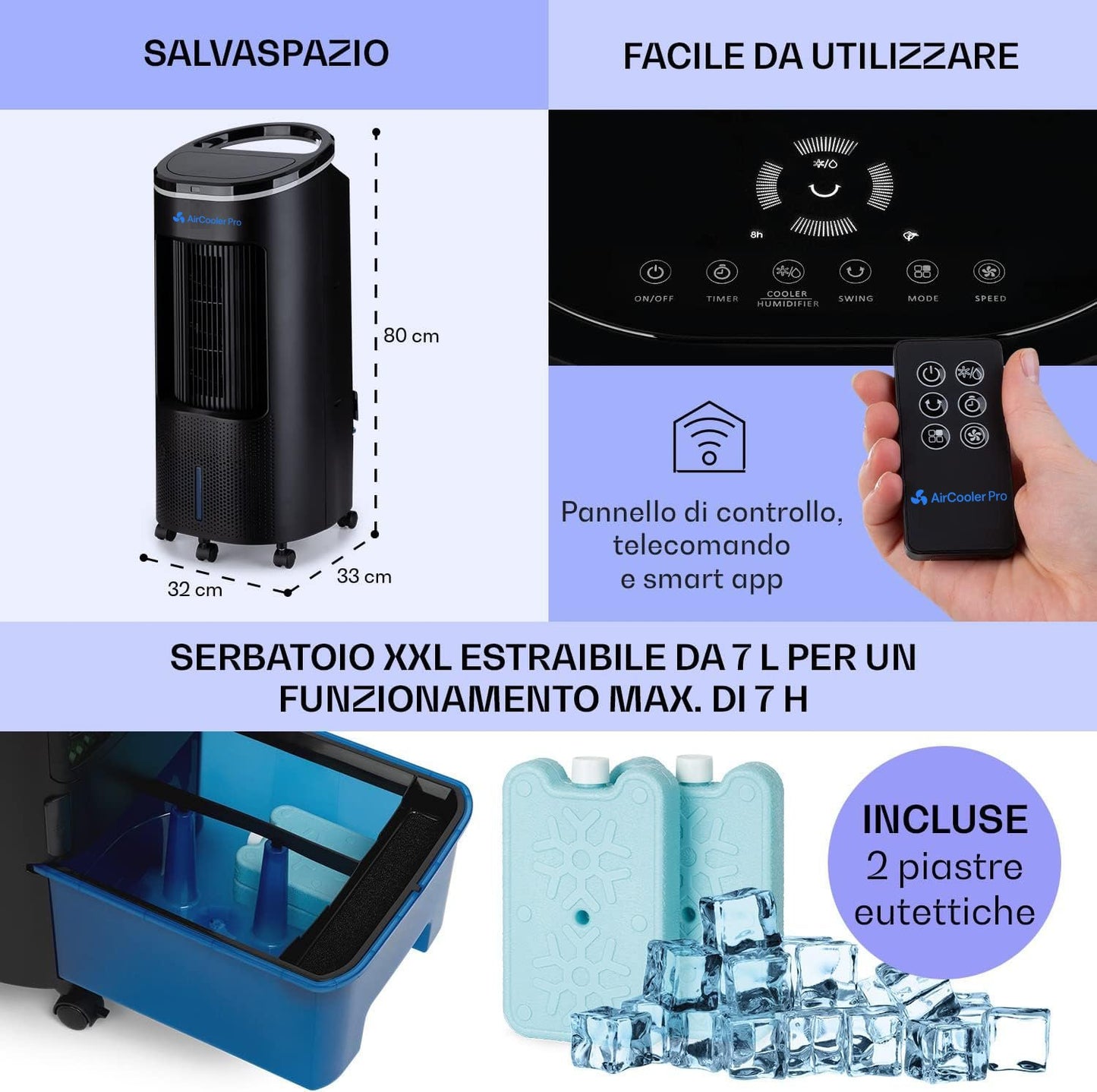 Condizionatore Portatile 5 in 1 AirCooler Pro
