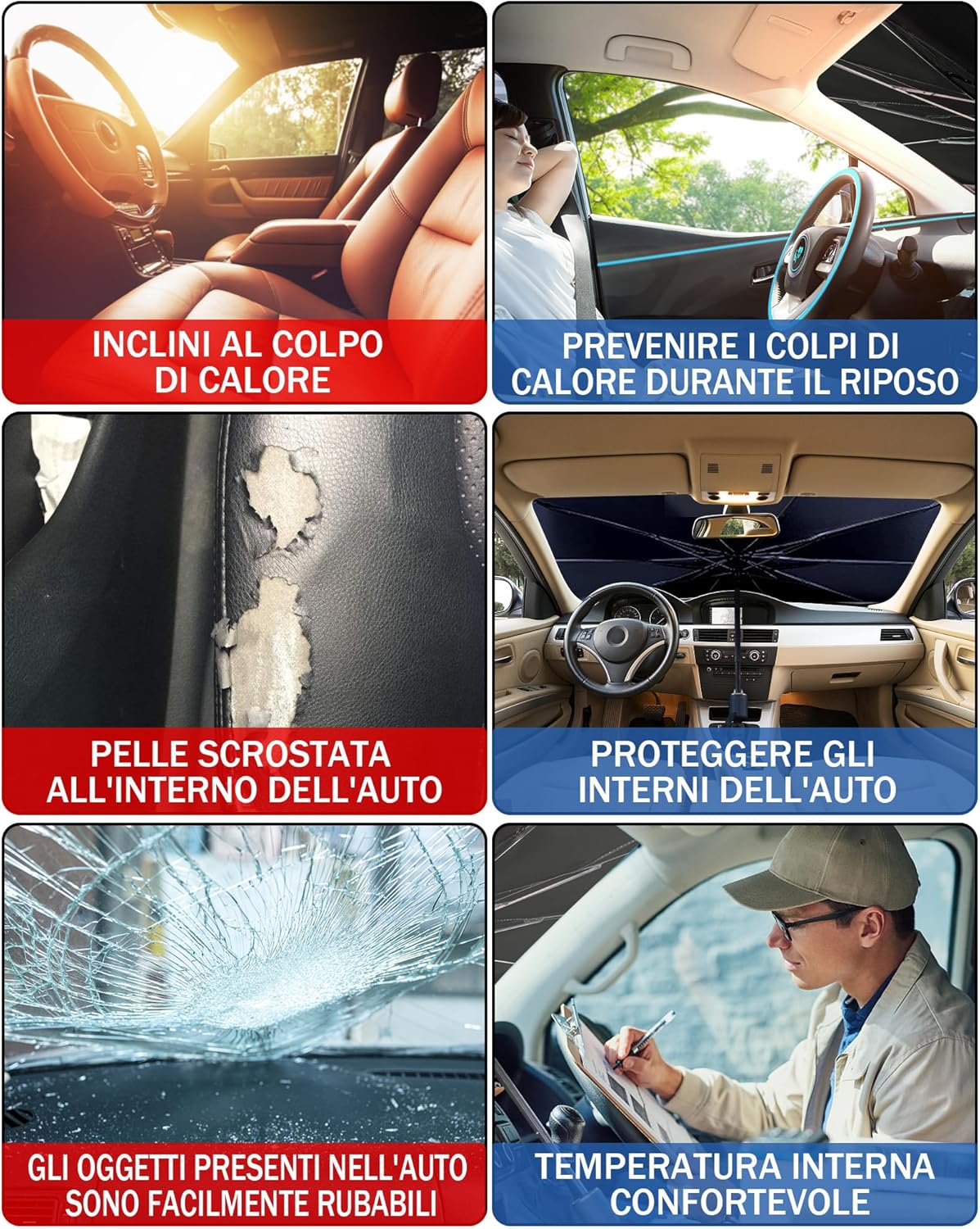 Ombrello Parasole Auto Universale
