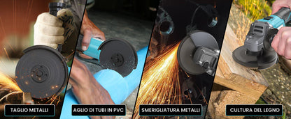 Smerigliatrice a Batteria con kit omaggio